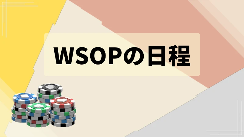 WSOP メインイベント　日程