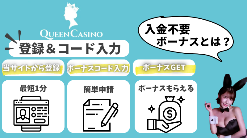 クイーンカジノの入金不要ボーナスについて