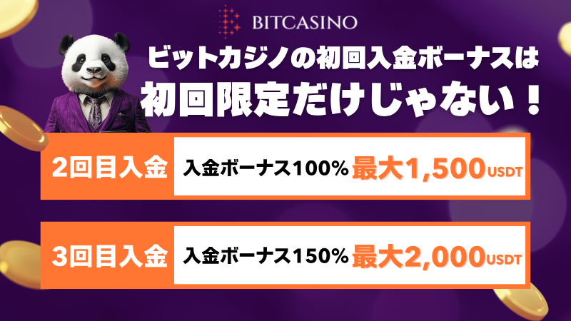 ビットカジノ　入金ボーナス