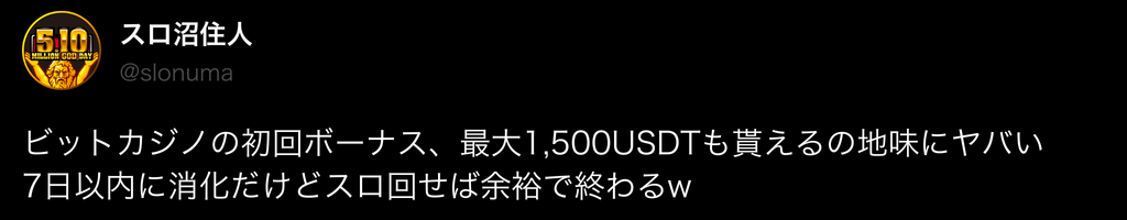 ビットカジノ良い口コミ1
