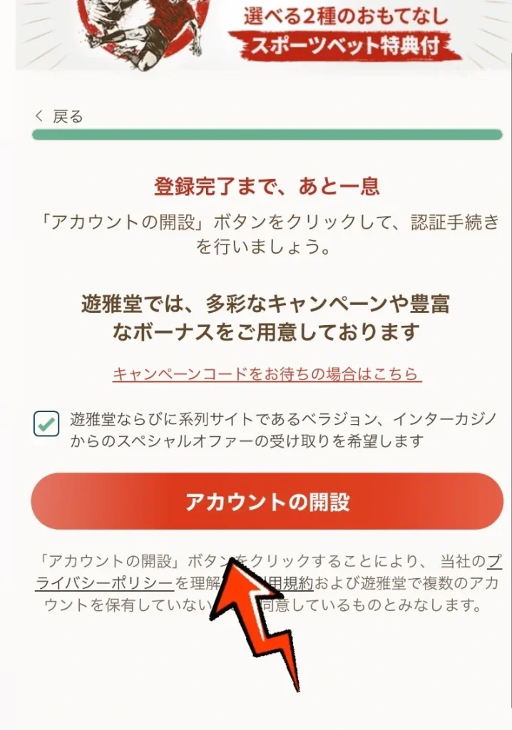 サッカー賭け　登録方法