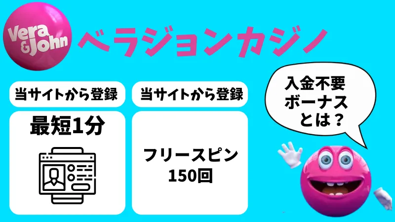 ベラジョンカジノ　入金不要ボーナス