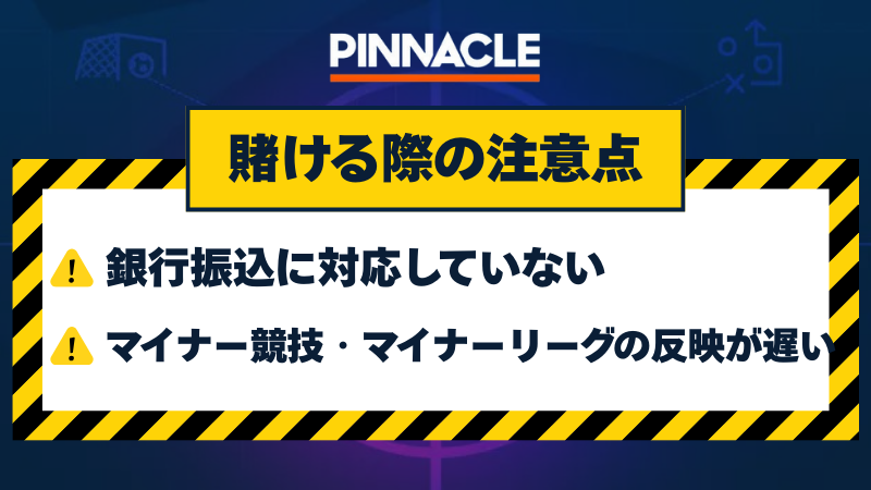 ピナクルカジノ 注意点