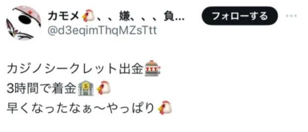 カジノシークレット 出金1