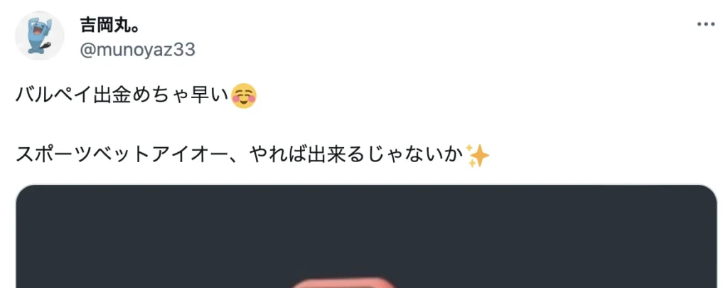 スポーツベットアイオー 口コミ1